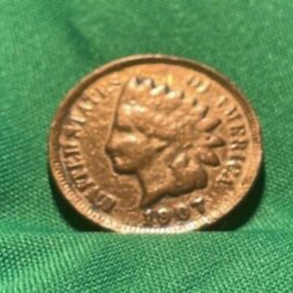 1907 Rare 116 Year Old Antique RF Indian Head Liberty Penny Cent Collection Coin - Picture 3 of 6